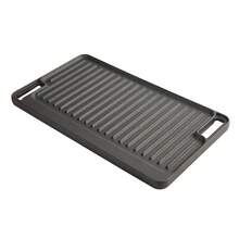 Deluxe Cast Iron Reversible Grill Griddle Plate, Black, 16 X 9 Inch - default - View 4