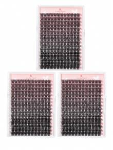 LUCK LTGIRL 192/384/576PCS Cluster Lashes DIY Eyelash Extensions C/D Curl 10-16mm Natural 3D Faux Mink Wispy Lashes Voluminous Fluffy Lightweight Soft Reusable - View 12