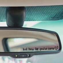 Motivational Sticker "Look How Far You've Come" Heart-Shaped Sticker - Suitable For Sticking On Rearview Mirror, Diary, Guitar Case, Daily Inspiration - Decorative Stickers - View 6