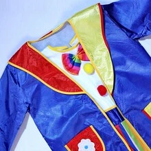 Trang phục chú hề lễ hội Purim cho bé trai và bé gái, bộ đồ liền thân kiểu xiếc, trang phục hóa trang Halloween bao gồm mũ, áo khoác (không có tóc giả) và giày. - màu đen - Xem 3