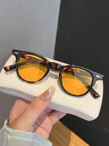 1副男士休闲基础款金属铰链方形时尚眼镜，适合度假和日常佩戴 - 彩色 - 查看 9