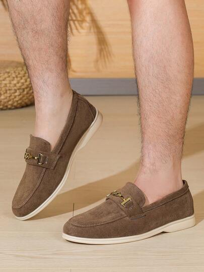 Giày lười nam mũi tròn, mẫu mới Xuân/Hè 2026, giày slip-on đa năng cho nam, giày công sở trang trọng, giày lười kiểu Anh, giày đế bằng thoáng khí, đế mềm, làm thủ công, cỡ lớn 43-46.