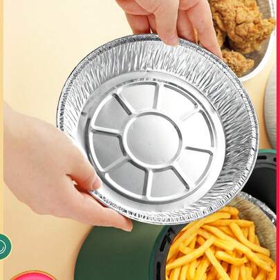Cốc nướng bằng giấy bạc tròn, thích hợp làm bánh nướng, bánh ngọt, nướng bánh, sử dụng trong lò nướng, chất liệu dày dặn, khay nướng, dụng cụ làm bánh, giấy bạc chất lượng cao, hộp đựng thực phẩm dùng một lần hình tròn, thích hợp để nướng bánh, làm món tráng miệng, bảo quản thực phẩm và trái cây, có thể sử dụng với nồi chiên không dầu gia đình, khay nướng bằng giấy bạc.