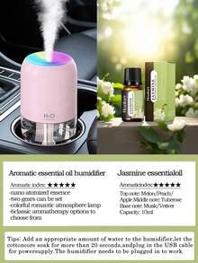 USB Powered Humidifier, 2-In-1 Aroma Diffuser Humidifier, Available In 3 Colors, Portable & Compact, Ultrasonic Quiet Humidifying, Suitable For Bedroom, Hotel, Dorm, Bathroom, Pet Room, Yoga Studio, Etc. - Mist - View 20