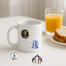 125张圣母玛利亚贴纸，美观实用，可用于剪贴簿、日记本、笔记本电脑、保险杠、滑板、水瓶、电脑、手机、贺卡、相册、家具等装饰。 - 隨機風格 - 查看 11