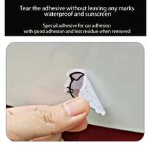 Cute Cat Car Warning Reflective Stickers, Easy Tear Reflective Stickers For Night Driving Car Decorations, 10 Pcs. 482H - A - View 5