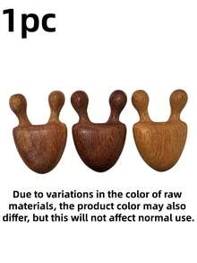 1/2pcs Gold Sandalwood Full Body Acupressure Massager, Face Massage & Chin Lifting Tool, Scalp Massage Comb For Head Care, Face Massage Relaxation & Therapy Tool - Multicolor - View 8