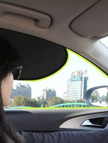 Car Sun Visor For Summer | Heat-Insulating & Anti-Static Film, Left Side Window Sun Visor That Does Not Obstruct Vision, Made Of Polyester Material - Multicolor - View 5
