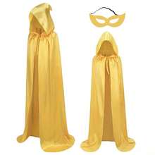 Bộ 2 món gồm áo choàng và mặt nạ, áo choàng tử thần bằng vải satin, áo choàng và mặt nạ phù thủy, áo choàng và mạng che mặt thời trung cổ, áo choàng thần chết, lý tưởng cho hộp đêm, tiệc Halloween, các sự kiện khác nhau và làm đạo cụ trang phục. - nhiều màu - Xem 6