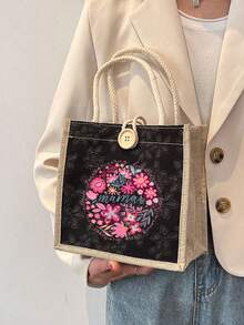 Bolsa de tela con estampado de "Mejor Maestra" - Adecuada como regalo para el Día de la Madre, Acción de Gracias, Día de la Mujer y Festival de la Diosa. Apta para uso diario. - Multicolor - Ver 5