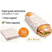 Alea 150 hojas papel encerado para hamburguesa, hot dog, papas a la francesa y forro para canastas (Baguette) - Cacerola - Ver 3