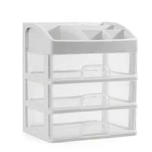 Hộp đựng đồ trang điểm 4 tầng trong suốt, hộp đựng mỹ phẩm và văn phòng phẩm để bàn, ngăn kéo đựng đồ dùng nhà bếp. - trong suốt - Xem 3