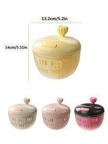 1Pc Kitchen Vegetable Dehydrator - Fruit Washing & Draining Bowl Multi-Functional Manual Dehydration Tool - One Size - View 3