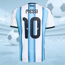 Argentina's Jersey For The USA-Canada-Mexico World Cup: M Essi's No. 10 Short-Sleeved Breathable Fan Jersey - 藍色 - 查看 1