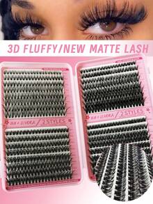 640pcs D-Curl Faux Mink Lashes, High Capacity Individual Lashes, Suitable For Beginners And Professionals DIY Use At Home. 30D+40D+50D+60D+80D+100D Mixed Style Lash Book - D - View 6