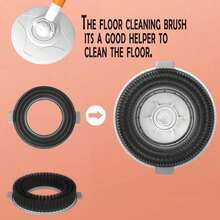 Spin Mop Bucket With Wringer System Extended Mop Handle 61"Mop And Bucket For Floors Cleaning With 5 Replacement Head Refill 1 Cleaning Brush Head - Bộ chổi lau xoay - Xem 7