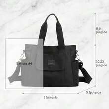 Tote Bag With Detachable Strap, Laptop Bag, Can Be Used As A Shoulder Bag, Handbag, For Work, Beach, Travel, School, Shopping, 43450440 - 彩色 - 查看 6