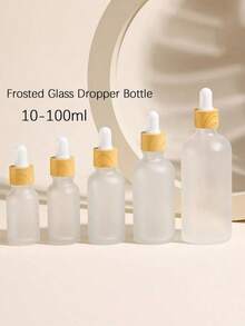 10毫升/15毫升/20毫升/30毫升/50毫升玻璃滴管瓶（1盎司），组装好的玻璃瓶带滴管盖，空磨砂瓶带玻璃滴管，适用于化妆品、香水、精油 - 無色 - 查看 1