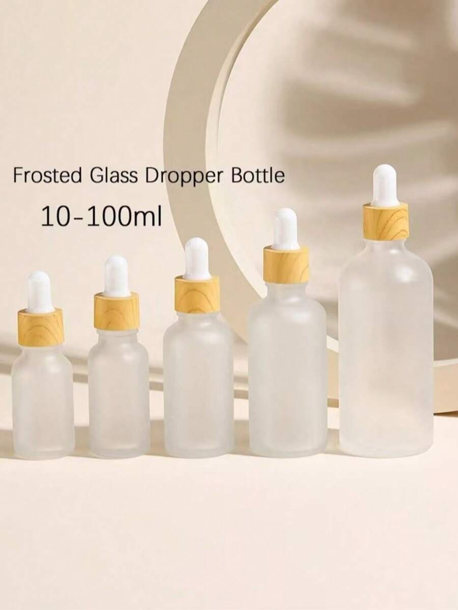 10毫升/15毫升/20毫升/30毫升/50毫升玻璃滴管瓶（1盎司），组装好的玻璃瓶带滴管盖，空磨砂瓶带玻璃滴管，适用于化妆品、香水、精油 - 無色 - 查看 1