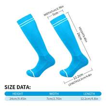 1 Pair Adult New Multi-Color Sports Socks, Designed With Breathable And Non-Slip Function, Suitable For Cycling, Climbing, Running, Football And Other Outdoor Activities. Adopting High-Top Design, Suitable For Summer Wear. - Multicolor - View 4