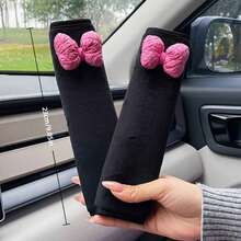 2pcs Car Seat Belt Bow Cover, Cute Bow Interior Seat Belt Anti-Squeeze Protection Cover With Fun Design And Fine Craftsmanship - Shoulder Pads - View 7