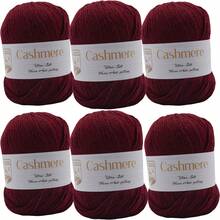 6 件 - 300 克/10.58 盎司，羊绒纱线，钩编和编织毛衣、帽子、围巾，手工编织高级工艺品，钩编和编织 DIY，柔软保暖，每件 50 克/1.76 盎司。 - A01 - 查看 34