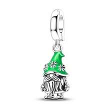 1 pieza Conjunto de cuentas de encanto de color plateado con esmalte de fantasía gótica, con diablo brillante, segador siniestro, gnomo y mago, hebillas universales compatibles con pulseras europeas, ideal para Halloween, cumpleaños y uso diario gótico - Plateado - Ver 12