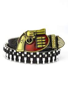 1个男士子弹形皮带扣，时尚街头嘻哈亚文化元素皮带 - A - 查看 17