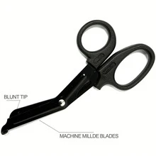 1/2 Set Trauma Shears, Including 1pc 6-Inch Stainless Steel Scissors And 1pc 7.5-Inch Bandage Scissors With Carabiner, Suitable For School, Home And Student Use - Multicolor - View 11