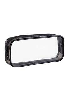 1个夏季透明铅笔盒，透明考试铅笔盒，防水PVC拉链化妆品收纳袋，旅行行李袋，化妆包（白色），返校季，学习用品 - 單件 - 查看 10