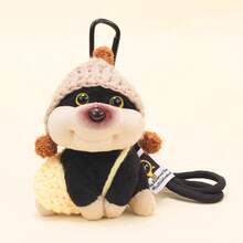 Sombrero corto marrón claro + mochila amarilla