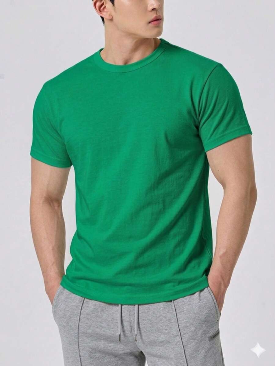 Men T-Shirts - Màu xanh Ô liu - Xem 1