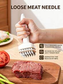 Ablandador de carne de acero inoxidable, herramienta de ablandamiento rápido para parrilla al aire libre - Ablandador de carne de acero inoxidable - Ver 7