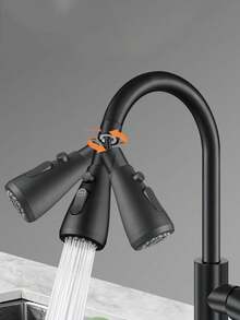 1pc 360° Rotatable Kitchen & Bathroom Universal Faucet Extension Sprayer, Sink Splash Proof Water Tap Adapter - Multicolor - View 3