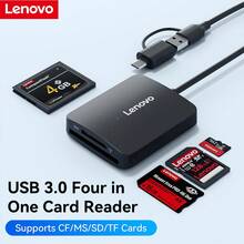 Lenovo 4-in-1 Multi-Kartenleser, unterstützt CF/MS/SD/TF-Speicherkarten, High-Speed USB 3.0-Schnittstelle, langanhaltend, treiberfrei Plug and Play, Multi-System kompatibel für einfaches Foto- und Dateimanagement. - Übersicht 9