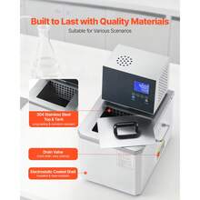 Laboratory High-Temperature Circulating Oil Bath, Up To 300℃/572℉, 10 L Lab Constant Temperature Heating Tank, 0.1℃ High Precision, Internal And External Dual Circulation, For Laboratory - 10L 300℃ - View 5