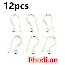 12个17x8毫米耳环配件，包括耳环扣、耳钩等，适用于DIY珠宝制作，含耳钩。 - earring hooks - 查看 11