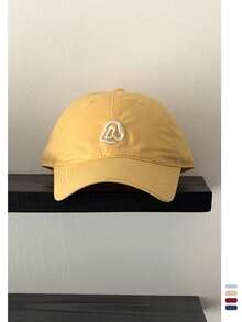1pc Curved Brim Cap With @ Letter Embroidery, Soft Crown A-Letter Embroidered Baseball Cap, Unisex Street Style All Season Versatile Adjustable Visor Hat - @letter - View 14