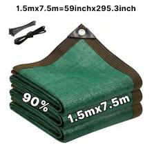 Senmeo 6x50ft Heavy-Duty Privacy Shade Netting, Outdoor Sun Block Mesh With 33ft Rope For Garden/Patio - Green - View 11