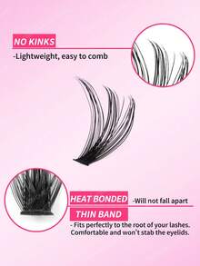 This Set Includes 608/528/544 Pieces Of Fluffy D-Shaped Curly False Eyelashes, With A Beginner's Eyelash Tutorial, Dense And Full Segmented False Eyelashes, And Comes With Glue, Setting Spray, Tweezers And An Eyelash Brush. They Can Enlarge The Eyes, Are Lightweight And Reusable, And Have A Large Capacity Of Individual Lashes. - Multicolor - View 11