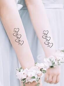 Custom Name Heart Temporary Tattoo Stickers, Personalized Photo Face Temporary Tattoo Stickers, Congratulations 2025 Graduation Party, Custom Graduation Tattoo Stickers, Graduation Party Favors, Graduation Party Decorations - Multicolor - View 5