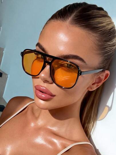 1 Paio di Occhiali di Moda Stile Aviatore Unisex, Design Retrò-Moderno, Adatti per Fotografia di Strada, Outfit, Vacanza, Viaggio e Altre Occasioni, Accessorio di Moda