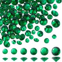 DIY Zirconia AAA Grade Round Machine Cut 1mm-15mm Cubic Loose Stones CZ Zirconia Gemstones Jewelry Making Moissanite Rhinestones Transparent Crystal Nail Art Decor - Green - View 10