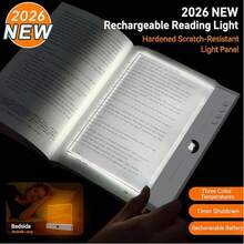Rechargeable LED Flat Book Light, Suitable For Bedtime Reading, 3 Color Temperatures, Timer Function, 2026 Upgraded Dimmable Panel Book Light For Full Page Illumination, Gift For Book Lovers - 3-tone Lighting - View 3