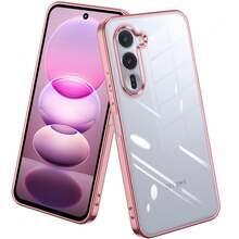 Arrows Alpha F-51F ケース クリア スマホケース 透明 薄型 ソフト TPU 耐衝撃 メッキ加工 ストラップホール付き 軽量 - ローズゴールド - チェックする 8