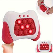 Sensory Stress Relief Finger Push Toy - An Interactive Sensory Toy With A Quick Button Operation Mechanism, Made Of ABS Material, A Handheld Stress Relief Game Console, Featuring Glowing Bubbles And Red/Specific Patterns. An Entertaining Gift For Birthday Parties. - 1PCS-rED - 查看 3