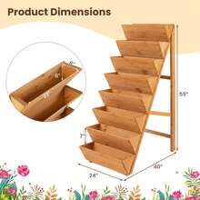8-Tier Vertical Raised Garden Bed With Legs For Growing Vegetables Flowers Herbs Orange - A - 查看 4