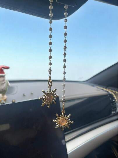 Sun Car Interior Pendant Beautiful Sun Car Rearview Mirror Hanging Decoration Car Interior Pendant