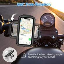 Universal Waterproof Full Sealed Bike Phone Mount 360° Rotatable Anti-Fall Shockproof Touch Screen Cell Phone Holder, Tool Free Install Rainproof Phone Cradle For Motorcycle E-Bike Scooter Rider Cycling Commuting - Multicolor - View 2