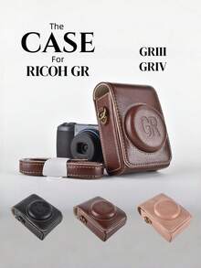 Leather-Style Ricoh Camera Protective Case, Suitable For Ricoh GR3, GR4 Camera Bags, GR IV, GR III , Camera Leather Cases, Ricoh Camera Bags, Camera Accessories Digital Bag Electronic Organizer Camera Case Holiday Essential Travel Essentials - Multicolor - View 2